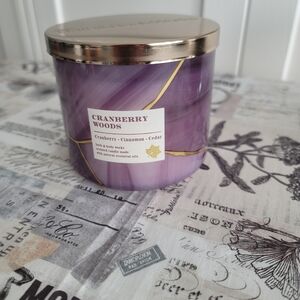 CRANBERRY WOODS 3 Wik Bath & Body Works Candle